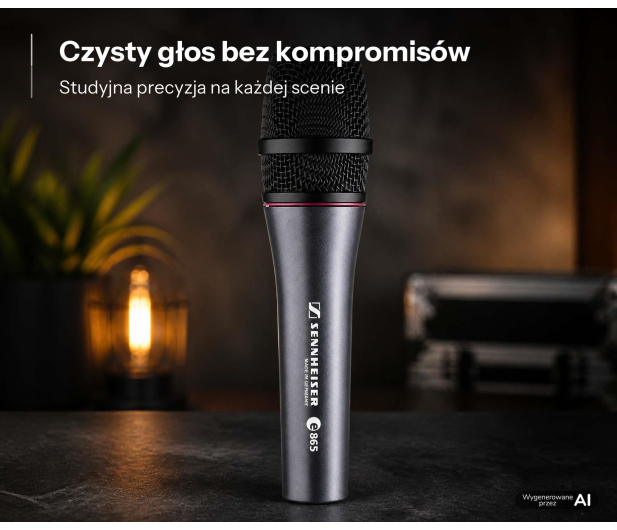 Sennheiser E865-S - Mikrofon pojemnościowy wokalny, superkardioidalny z - 1585694 - zdjęcie 3